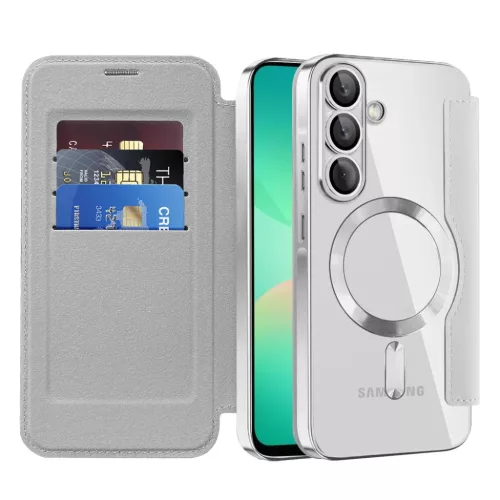 Techsuit - SmartMag Könyvtok - Samsung Galaxy A26 5G - Szürke tok