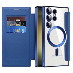   Techsuit - SmartMag könyvtok - Samsung Galaxy S23 Ultra - Kék tok