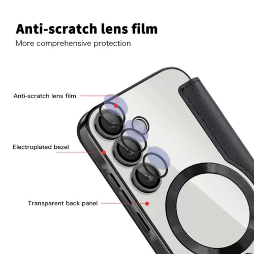 Techsuit - SmartMag Könyv Tok - Samsung Galaxy A35 5G - Fekete tok