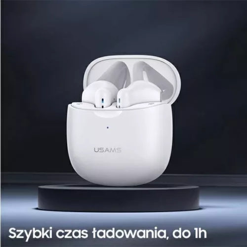 USAMS TWS IA Bluetooth 5.0 vezeték nélküli fülhallgató fehér (US-IA04)