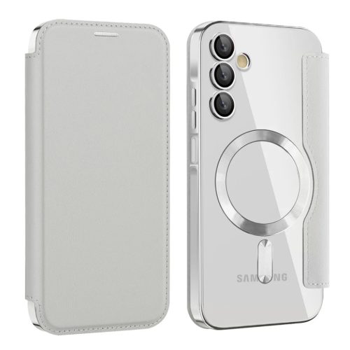 Techsuit - SmartMag könyvtok - Samsung Galaxy A15 4G / A15 5G - Szürke tok