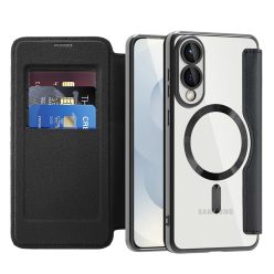   Techsuit - SmartMag könyvtok - Samsung Galaxy S25 Edge - Fekete tok