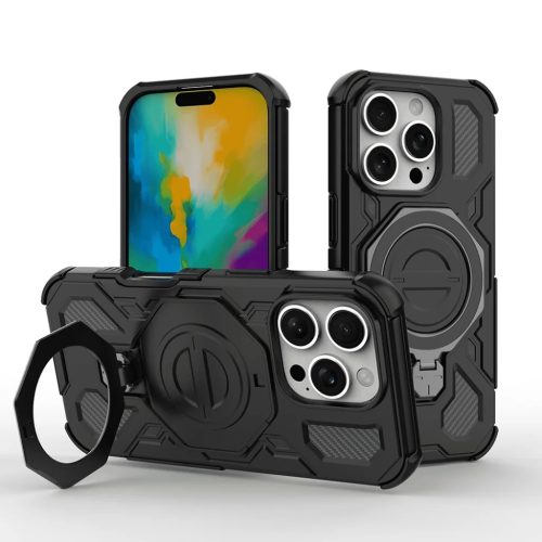 iPhone 17 Pro Max Techsuit Carbon Shield PRO Fekete tok