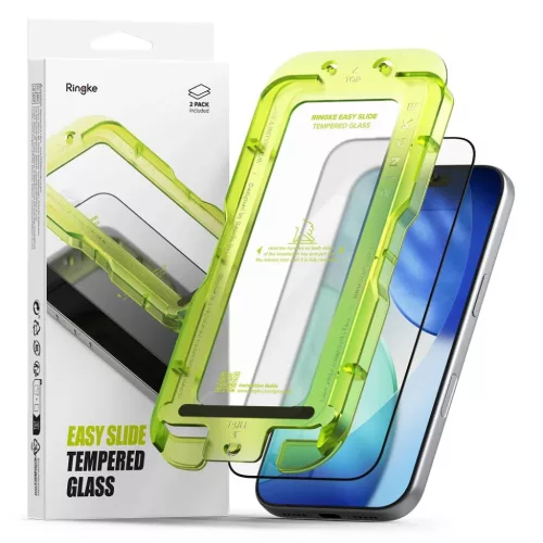 iPhone 17 Pro Ringke Easy Slide 2-csomag fekete üvegfólia