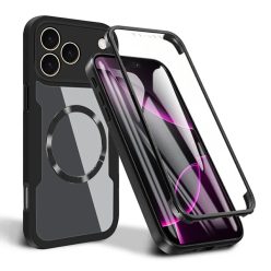   iPhone 17 Pro Max Techsuit - ColorVerse 360 MagSafe Series + Képernyővédő - Fekete tok
