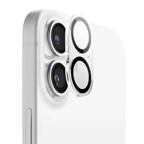 ANANK - Kamera Védő - iPhone 16 / iPhone 16 Plus - Átlátszó/Fekete üvegfólia