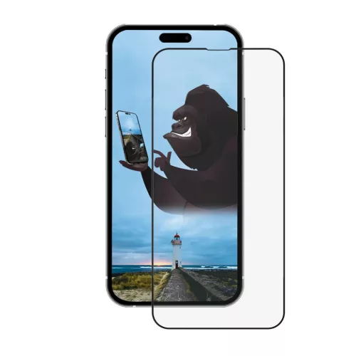 iPhone 15 Fekete ANANK 2.5D CG Glass Képernyővédő üvegfólia