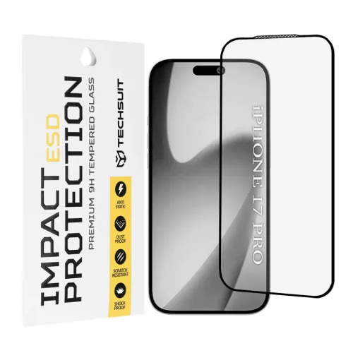 iPhone 17 Pro Fekete Techsuit ESD Üveg üvegfólia