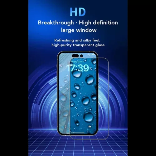 Apple iPhone 15 Fekete ANANK 2.5D 3X Erősített Képernyővédő üvegfólia