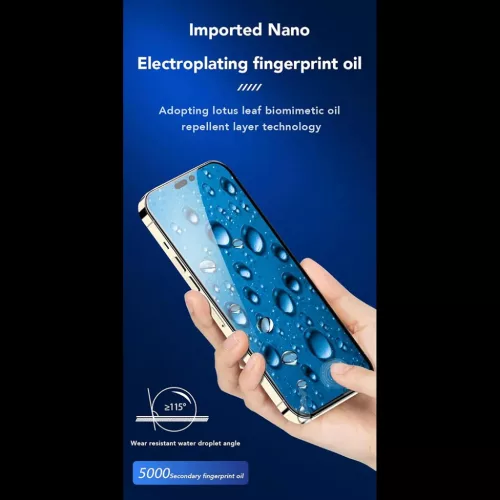 Apple iPhone 15 Fekete ANANK 2.5D 3X Erősített Képernyővédő üvegfólia
