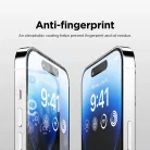 iPhone 17 Pro Fekete ANANK 2.5D 5X Megerősített Ujjlenyomat-ellenálló Kijelzővédő üvegfólia