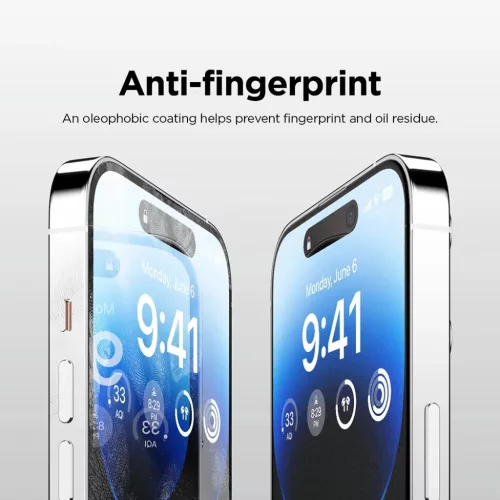 iPhone 17 Pro Fekete ANANK 2.5D 5X Megerősített Ujjlenyomat-ellenálló Kijelzővédő üvegfólia