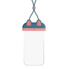 USAMS YD010 vízálló telefontok  7'' kék/rózsaszín (FSD1001)