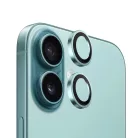 Blueo - Eredeti Fémkeretes Lencsevédő (2 darab) - iPhone 15 / iPhone 15 Plus - Zöld üvegfólia