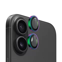   Blueo - Eredeti Fém Keret Lencsevédő (2 darab) - iPhone 15 / iPhone 15 Plus - Színes üvegfólia