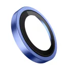 Blueo - Eredeti fémkeretes lencsevédő (2 darabos) - iPhone 16 / iPhone 16 Plus - Kék üvegfólia