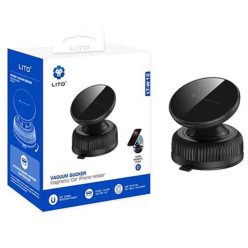   Lito Mágneses Vákuumos Autós Tartó LT-W12 Műszerfalra, Stabil - Fekete