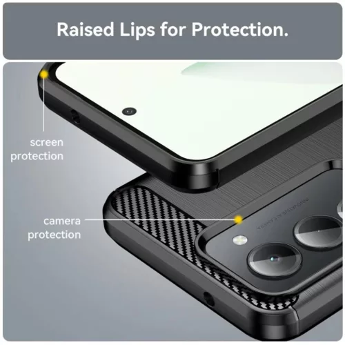 Xiaomi Redmi 15 4G Fekete Techsuit - Carbon Silicone tok
