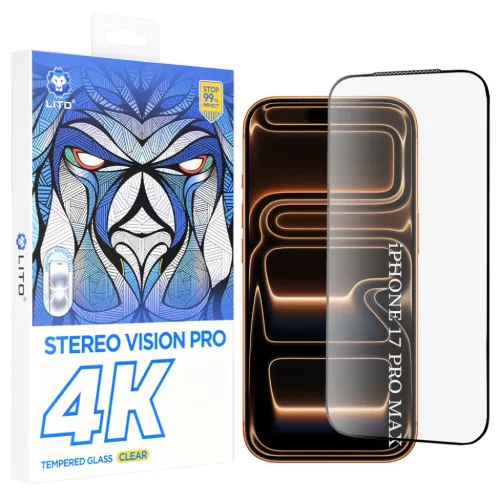 iPhone 17 Pro Max Lito - D+ Max 4K - Black üvegfólia