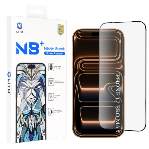 iPhone 17 Pro Max Fekete Lito NB Képernyővédő üvegfólia