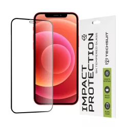   iPhone 12 mini Techsuit 111D Teljes Fedés / Teljes Ragasztás Fekete Üveg