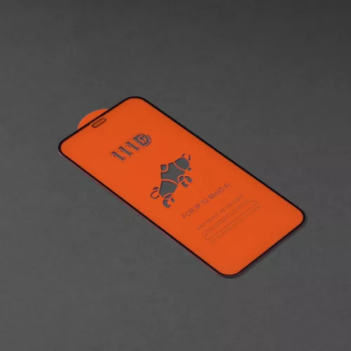 iPhone 12 mini Techsuit 111D Teljes Fedés / Teljes Ragasztás Fekete Üveg