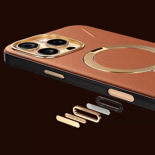 iPhone 17 Pro Torras QPRO Leather Series - Barna tok