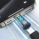 Adapter USB-C Techsuit - DataBoost (A23), LED Digital Display, 40Gbps, 8K@60Hz, PD240W - Szürke