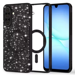   Samsung Galaxy A17 5G Fekete Techsuit Luxury Glitter MagSafe tok