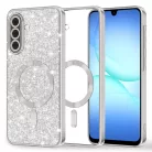 Samsung Galaxy A17 5G Ezüst Techsuit - Luxury Glitter MagSafe tok