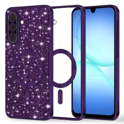   Samsung Galaxy A17 5G Techsuit - Luxury Glitter MagSafe - Deep Purple tok