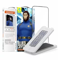   iPhone 17 Air Fekete Blueo Crystal Karcálló Üveg Applikátorral üvegfólia