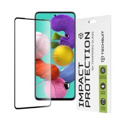   Techsuit - 111D Teljes Fedésű / Teljes Ragacsos Üveg - Samsung Galaxy A51 4G / A51 5G - Fekete