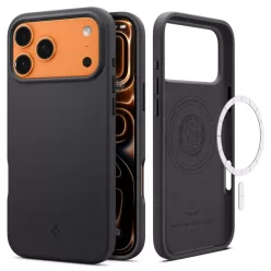 iPhone 17 Pro Fekete Spigen - Silicone Fit MagSafe tok