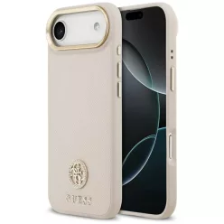   iPhone 17 Air Guess - Grained Strass Logo MagSafe (GUHMP17MPGCRMDEP) - Pink tok