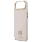 iPhone 17 Air Guess - Grained Strass Logo MagSafe (GUHMP17MPGCRMDEP) - Pink tok