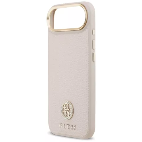 iPhone 17 Air Guess - Grained Strass Logo MagSafe (GUHMP17MPGCRMDEP) - Pink tok