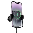 Borofone autós telefontartó BH221 Path vezeték nélküli töltéssel légbeömlőre fekete