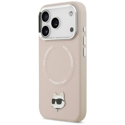 iPhone 17 Pro Max Karl Lagerfeld Choupette Pin MagSafe tok Rózsaszín tok