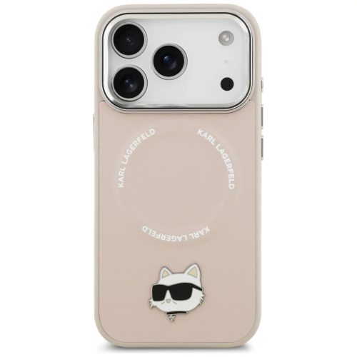 iPhone 17 Pro Max Karl Lagerfeld Choupette Pin MagSafe tok Rózsaszín tok