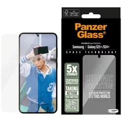   Samsung Galaxy S25+ Átlátszó PanzerGlass Ultra-Wide Fit Kerámia Üveg üvegfólia