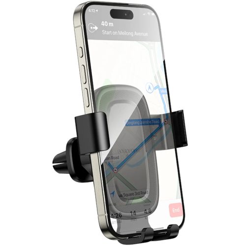 Borofone autós telefontartó BH129 Follower gravitációs szellőzőre erősíthető fekete