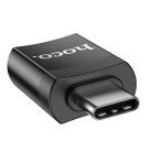 HOCO UA17 USB-C/USB-A OTG Adapter fekete
