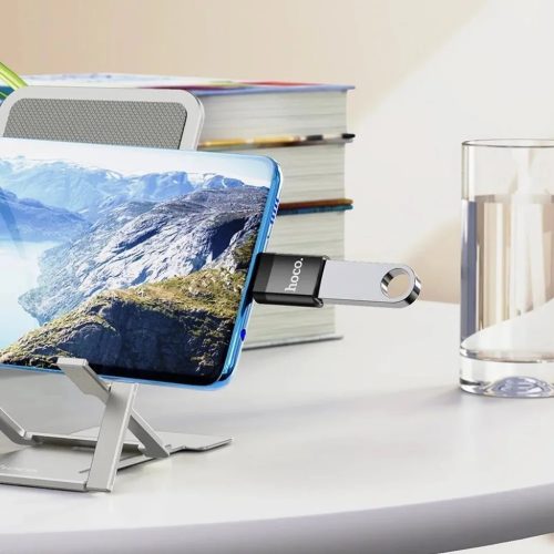 HOCO UA17 USB-C/USB-A OTG Adapter fekete