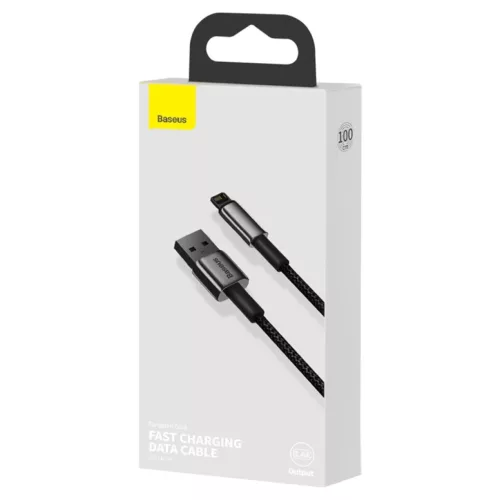 Baseus Tungsten USB - Lightning kábel 2.4A 1m fekete (CALWJ-01)