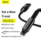Baseus Tungsten USB - Lightning kábel 2.4A 1m fekete (CALWJ-01)