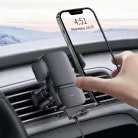 Baseus Wisdom indukciós töltő autós telefontartó fekete (CGZX000001)