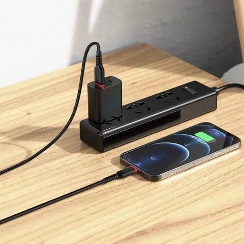 Hoco USB A - Lightning kábel 2,4A 1 m X59 fekete