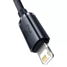 Baseus Crystal Shine gyors töltős adatkábel USB - Lightning 2.4A 2m fekete (CAJY000101)