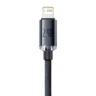 Baseus Crystal Shine gyors töltős adatkábel USB - Lightning 2.4A 2m fekete (CAJY000101)